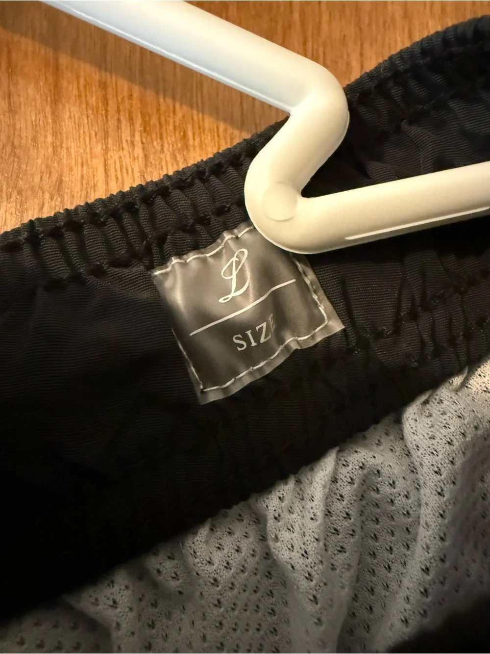Men’s PacSun Black Swim Trunks with White Drawstring